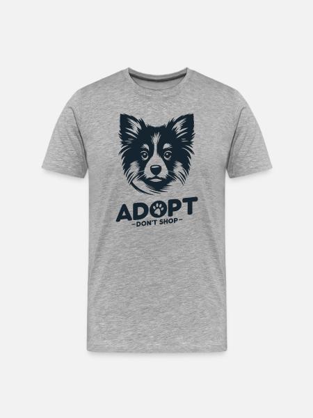 Adopt don't shop 3 - Men's Premium Organic T-Shirt - heather grey