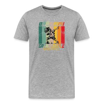 Adieu école primaire de fin d’études - T-shirt bio Premium Homme - gris chiné - Devant - Damien (186cm)