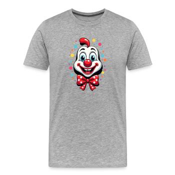 Déguisement de clown de carnaval Carnaval Carnaval - T-shirt bio Premium Homme - gris chiné - Devant - Damien (186cm)