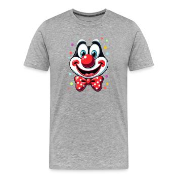 Déguisement de clown de carnaval Carnaval Carnaval - T-shirt bio Premium Homme - gris chiné - Devant - Damien (186cm)