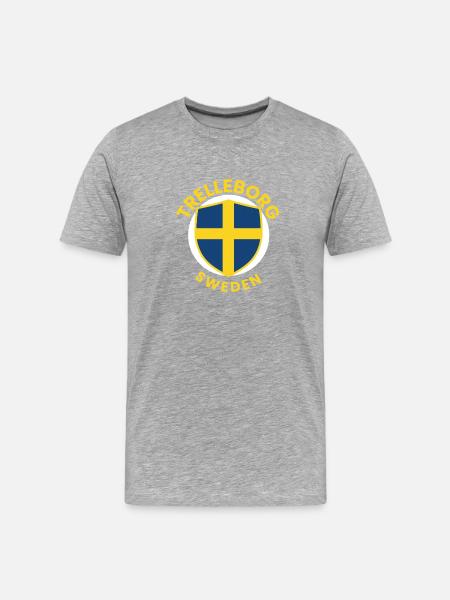 Trelleborg United Kingdom Shield Logo - Men's Premium Organic T-Shirt - heather grey