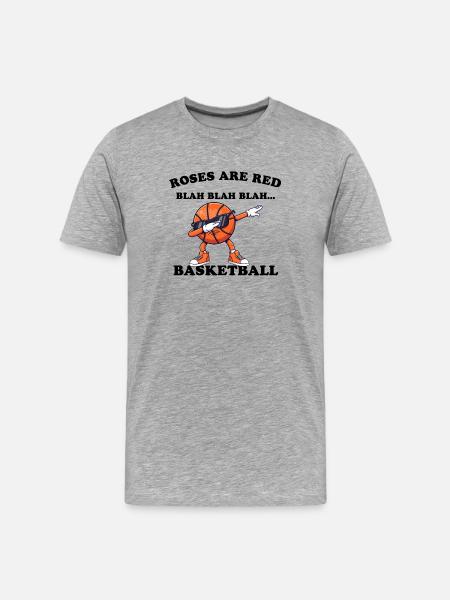 Roses are red – Basketball - Men's Premium Organic T-Shirt - heather grey
