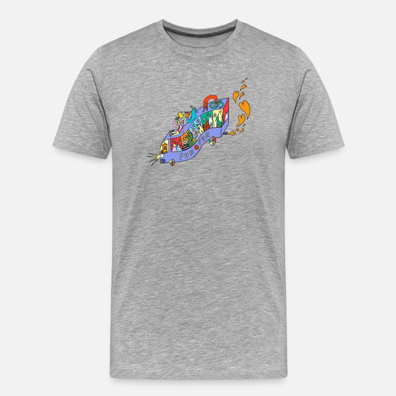 FUN_FUN_EXPRESS - Männer Premium Bio T-Shirt - Grau meliert