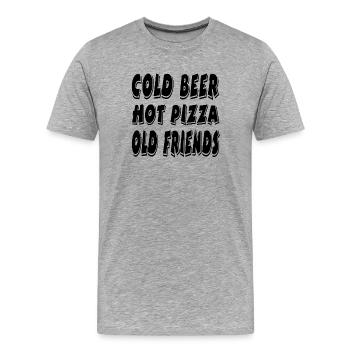 Beer - Men's Premium Organic T-Shirt - heather grey - Front - Damien (186cm)