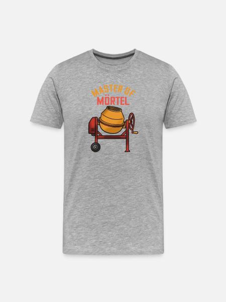 The Mason: Master of Mortar - Men's Premium Organic T-Shirt - heather grey