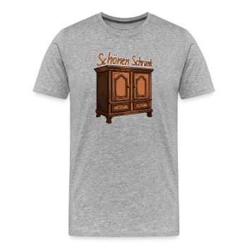 Schönen Schrank (Schönen Dank) - Männer Premium Bio T-Shirt - Grau meliert - Vorne - Damien (186cm)