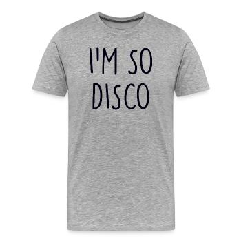 Discothèque - T-shirt bio Premium Homme - gris chiné - Devant - Damien (186cm)