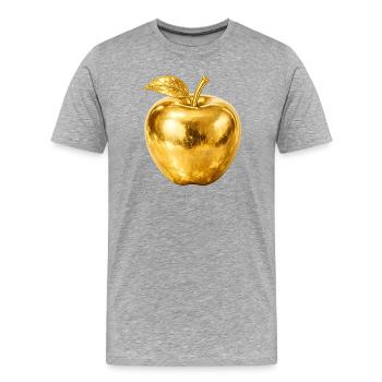 Goldener Apfel | Venus, Aphrodite, Helena, Paris - Männer Premium Bio T-Shirt - Grau meliert - Vorne - Damien (186cm)