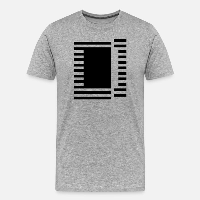 Bitte laden Sie das Designbild hoch - Männer Premium Bio T-Shirt - Grau meliert