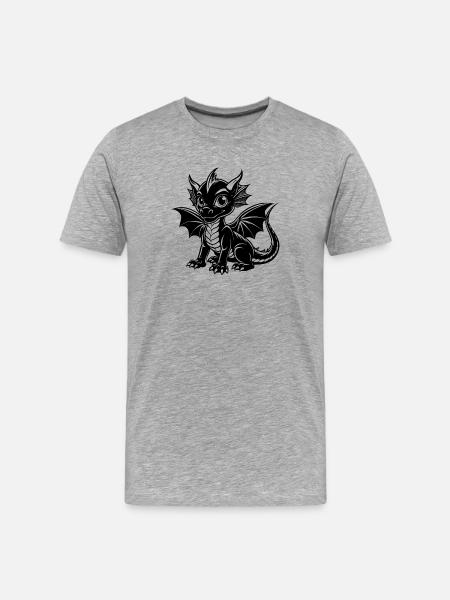Baby dragon - Men's Premium Organic T-Shirt - heather grey