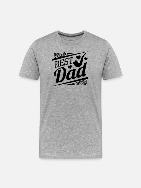 Dad, Best Dad, Father's Day - Men's Premium Organic T-Shirt - heather grey