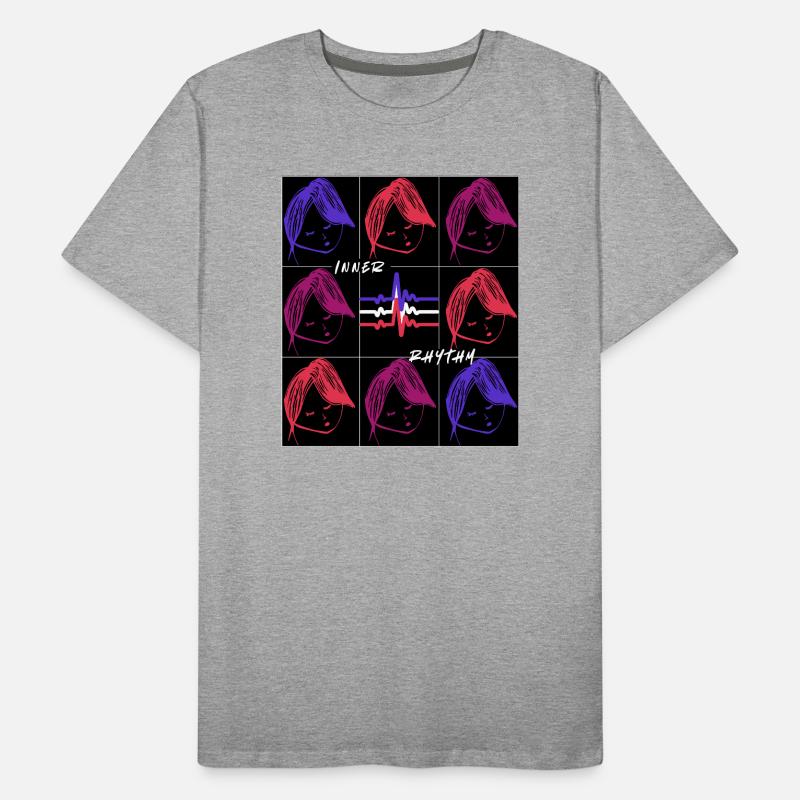 Inner Rhythm – Lebendiges minimalistisches Design Männer Premium Bio T-Shirt