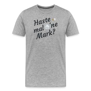 Haste Mal Eine Mark Nostalgie - Männer Premium Bio T-Shirt - Grau meliert - Vorne - Damien (186cm)