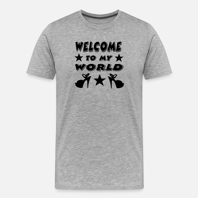 High Heels - Männer Premium Bio T-Shirt - Grau meliert