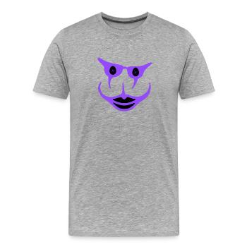 Lustig - Männer Premium Bio T-Shirt - Grau meliert - Vorne - Damien (186cm)