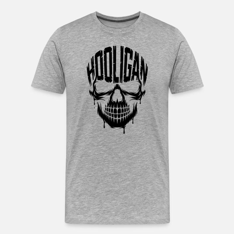 Hooligan – Sport Ultra Tee - Männer Premium Bio T-Shirt - Grau meliert