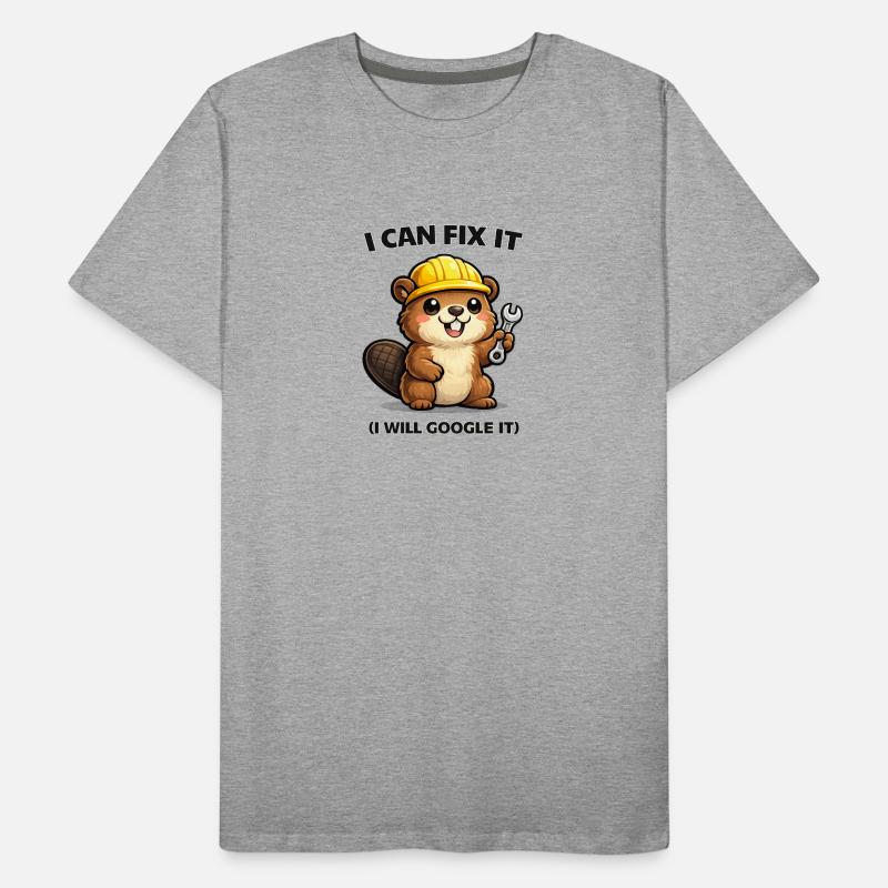 Biber Mechaniker: I Can Fix It Männer Premium Bio T-Shirt