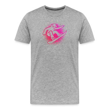Snowboard Love to Dress Up for Women - Men's Premium Organic T-Shirt - heather grey - Front - Damien (186cm)