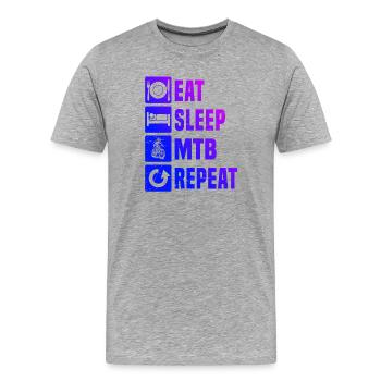 Direkte Mountainbike Aussage - Männer Premium Bio T-Shirt - Grau meliert - Vorne - Damien (186cm)