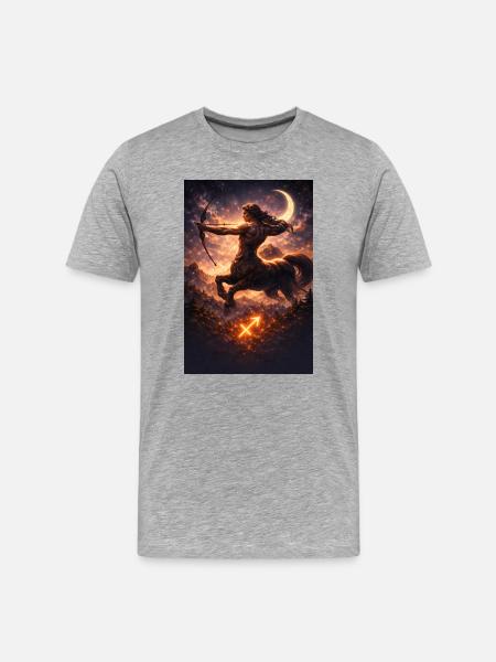 Schuetze - Männer Premium Bio T-Shirt - Grau meliert