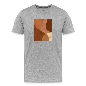 Peace & Harmony - Men's Premium Organic T-Shirt - heather grey - Front - Damien (186cm)