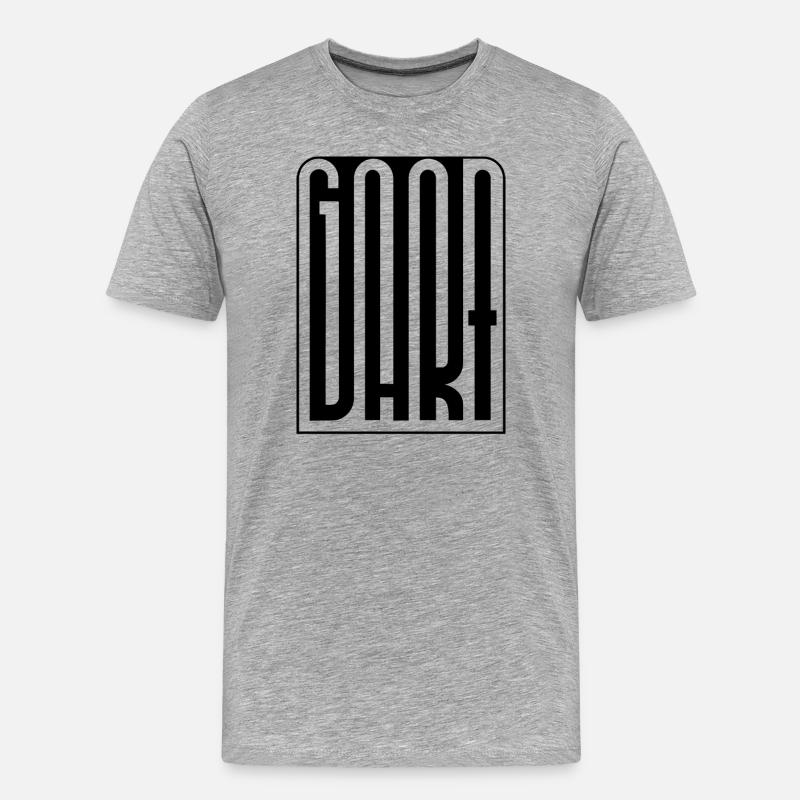 GOOD DARTS zwei in_ ins - Männer Premium Bio T-Shirt - Grau meliert