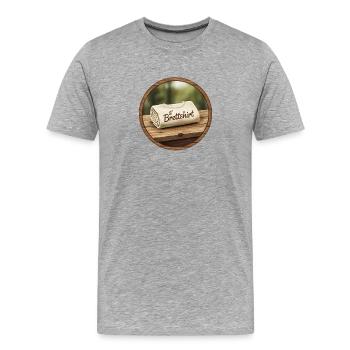 T-shirt du s’Board - T-shirt bio Premium Homme - gris chiné - Devant - Damien (186cm)