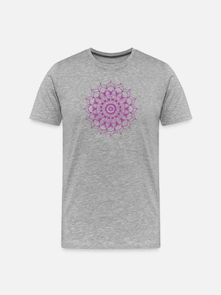 mandala - T-shirt bio Premium Homme - gris chiné