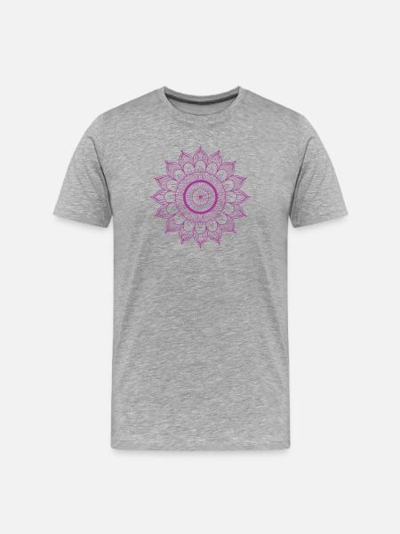 Mandala - T-shirt bio Premium Homme - gris chiné