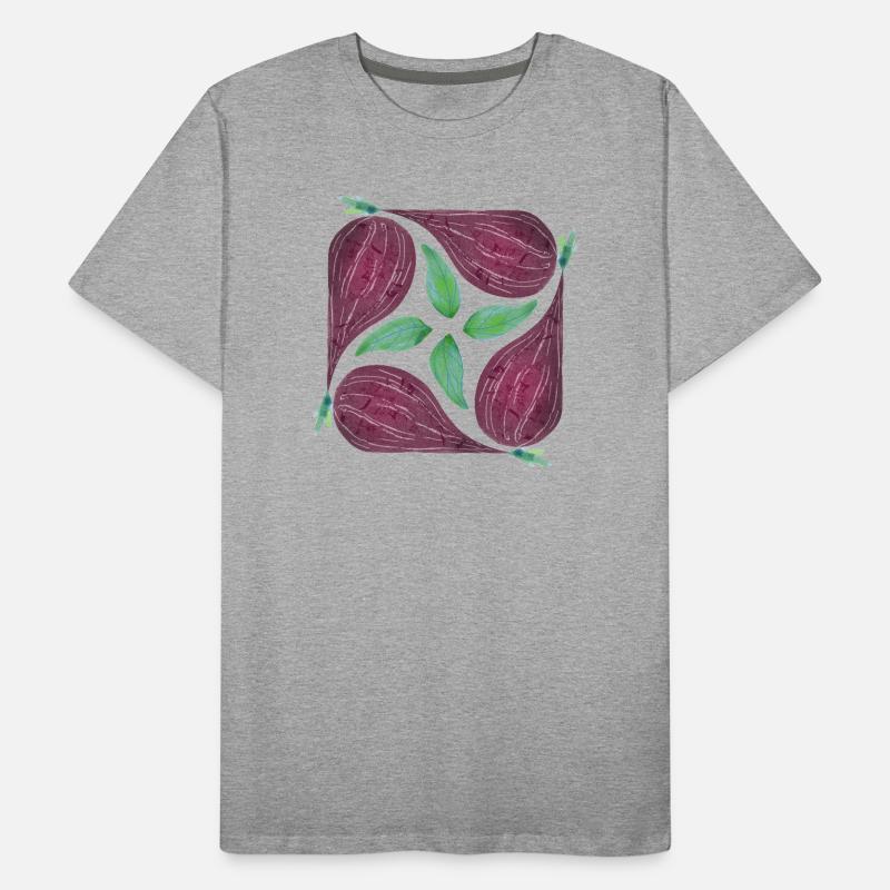 Red Onion Pattern Men's Premium Organic T-Shirt