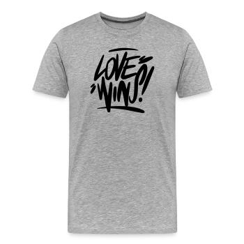 love wins Love wins - Men's Premium Organic T-Shirt - heather grey - Front - Damien (186cm)