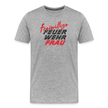 Pompière - T-shirt bio Premium Homme - gris chiné - Devant - Damien (186cm)