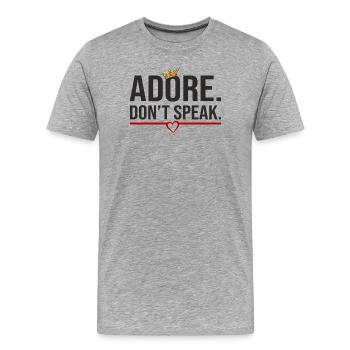Édition Moineau de la Saint-Valentin - T-shirt bio Premium Homme - gris chiné - Devant - Damien (186cm)