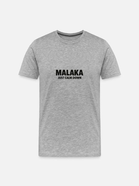 Malaka - Männer Premium Bio T-Shirt - Grau meliert