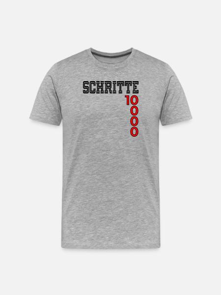 Sports Motivation Steps - Men's Premium Organic T-Shirt - heather grey