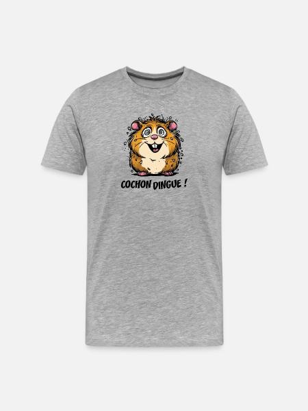 CRAZY PIG! - Men's Premium Organic T-Shirt - heather grey