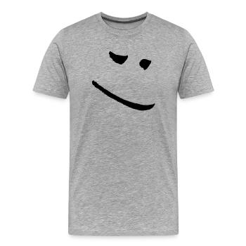 Bonne humeur - T-shirt bio Premium Homme - gris chiné - Devant - Damien (186cm)