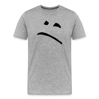 Triste - T-shirt bio Premium Homme - gris chiné - Devant - Damien (186cm)