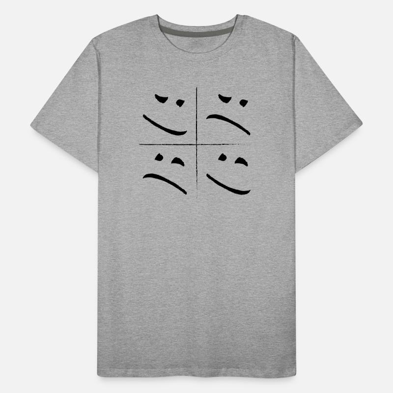 Split Face Sad Good Men's Premium Organic T-Shirt