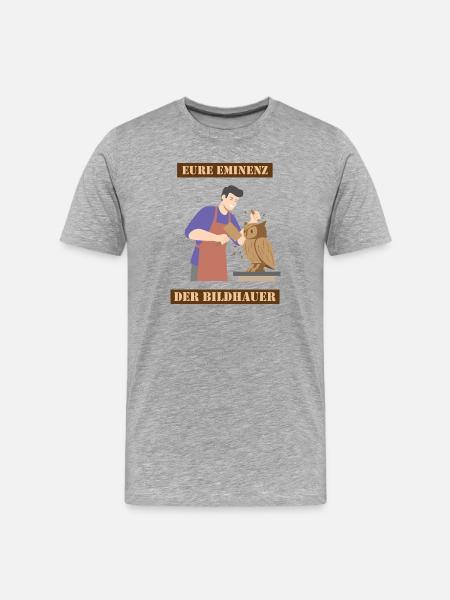 Eure Eminenz, Der Bildhauer - Männer Premium Bio T-Shirt - Grau meliert