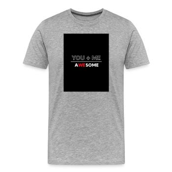 Du Plus Ich Großartig - Männer Premium Bio T-Shirt - Grau meliert - Vorne - Damien (186cm)