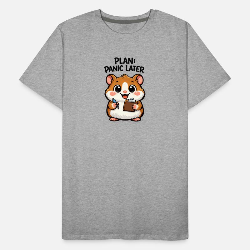 Plan: Panic Late Hamster Men's Premium Organic T-Shirt