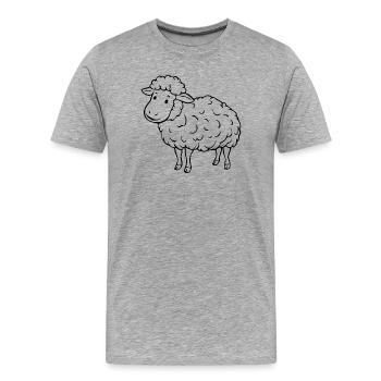 Sheep Sheep Lamb - Men's Premium Organic T-Shirt - heather grey - Front - Damien (186cm)