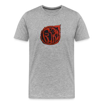 Fire, graff - T-shirt bio Premium Homme - gris chiné - Devant - Damien (186cm)