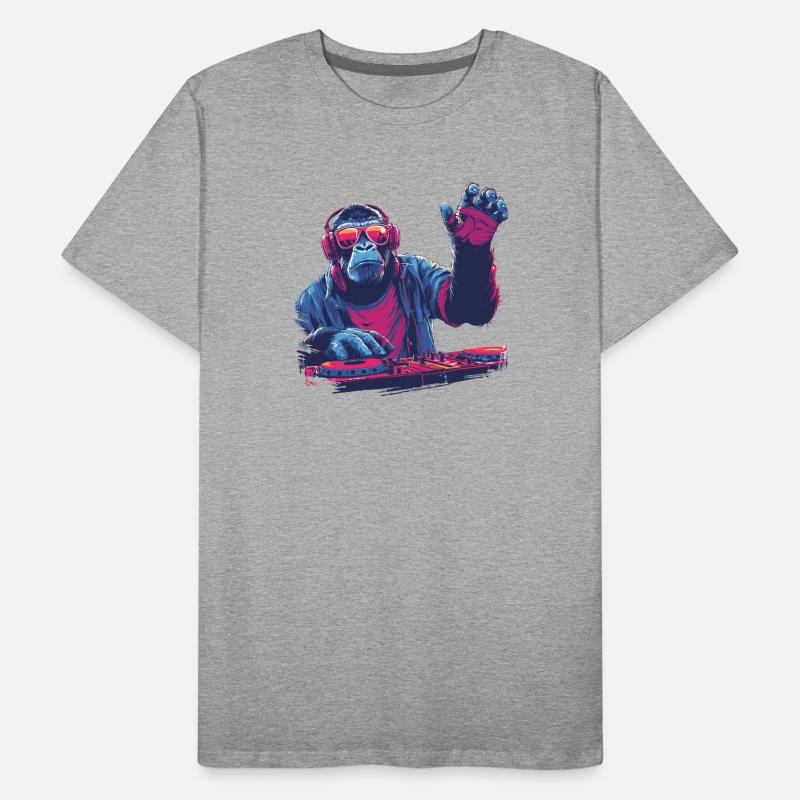 Cool DJ monkey Men's Premium Organic T-Shirt