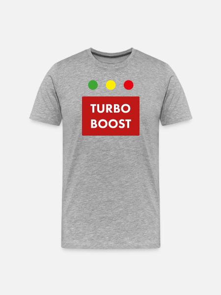 Turbo Boost Retro Text - Men's Premium Organic T-Shirt - heather grey