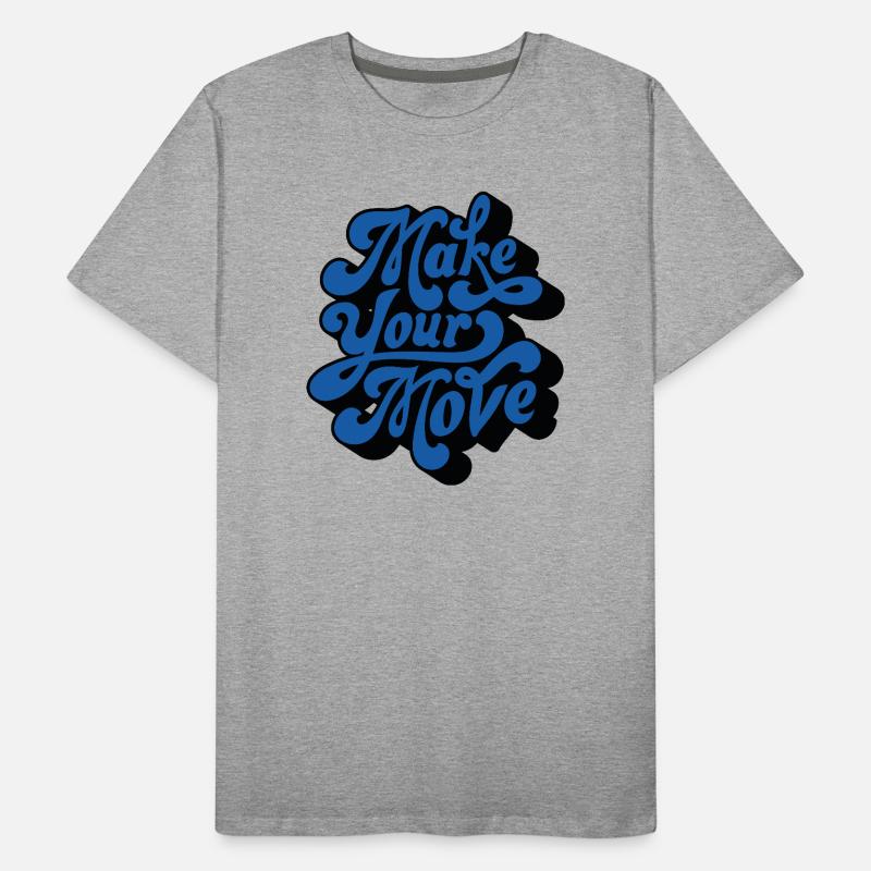 Make Your Move – Retro Style Men's Premium Organic T-Shirt