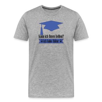 High School Graduation Humor Graduation Party Done Funny - Men's Premium Organic T-Shirt - heather grey - Front - Damien (186cm)