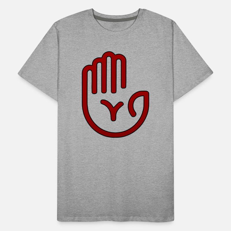 Empreinte de main Red Minimal T-shirt bio Premium Homme