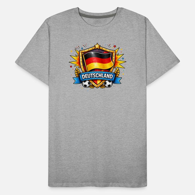 Conception du football du bouclier d’Allemagne T-shirt bio Premium Homme